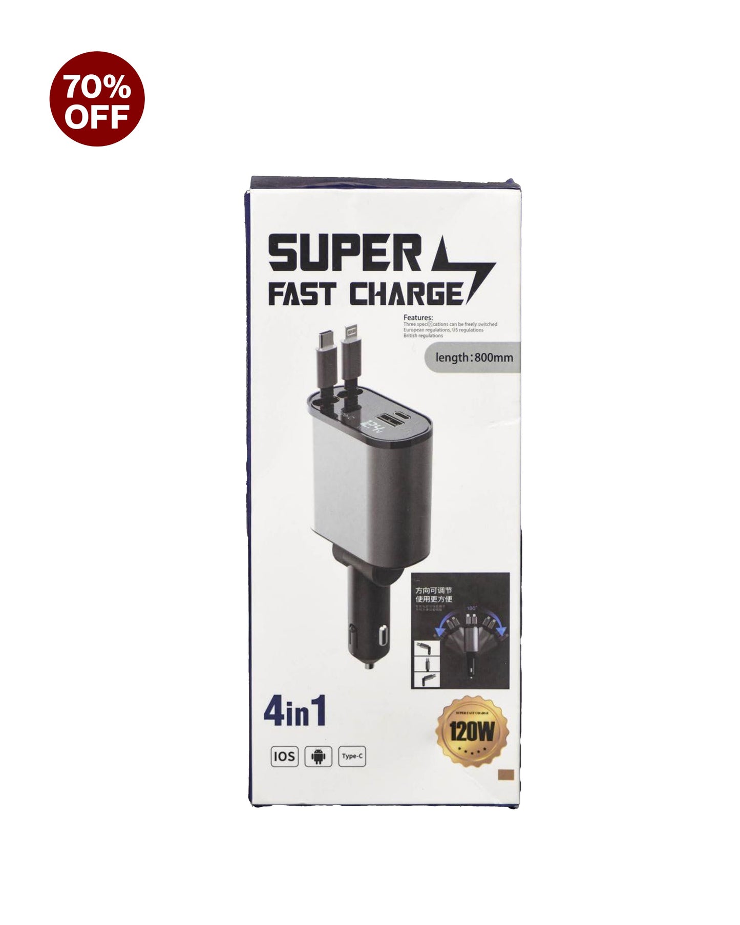 Super Fast 4 in Car charger